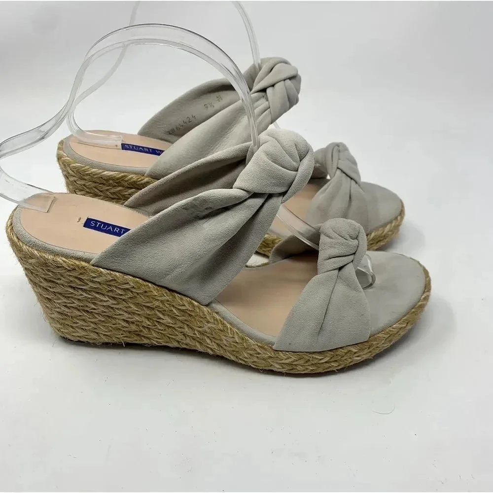 Stuart Weitzman Sarina‎ Espadrille Wedge Sandals - Picture 5 of 12